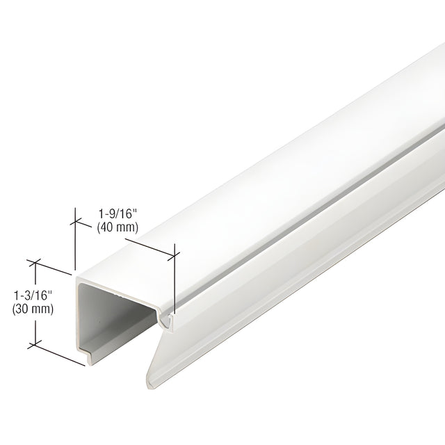 CRL-U.S. Aluminum White KYNAR® Paint Glass Stop for 1" Glass - 24'-2"