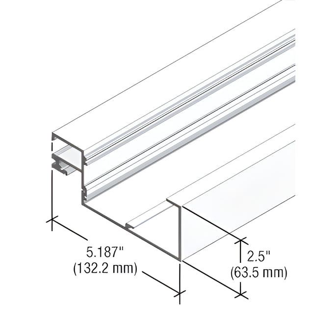 CRL-U.S. Aluminum White KYNAR® Paint Head Mullion for StormWall XL