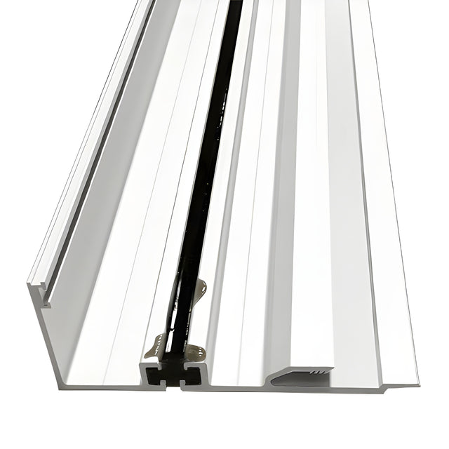 CRL-U.S. Aluminum White KYNAR® Paint Head Receptor with Weatherstrip, Thermally Improved - 24'-3"