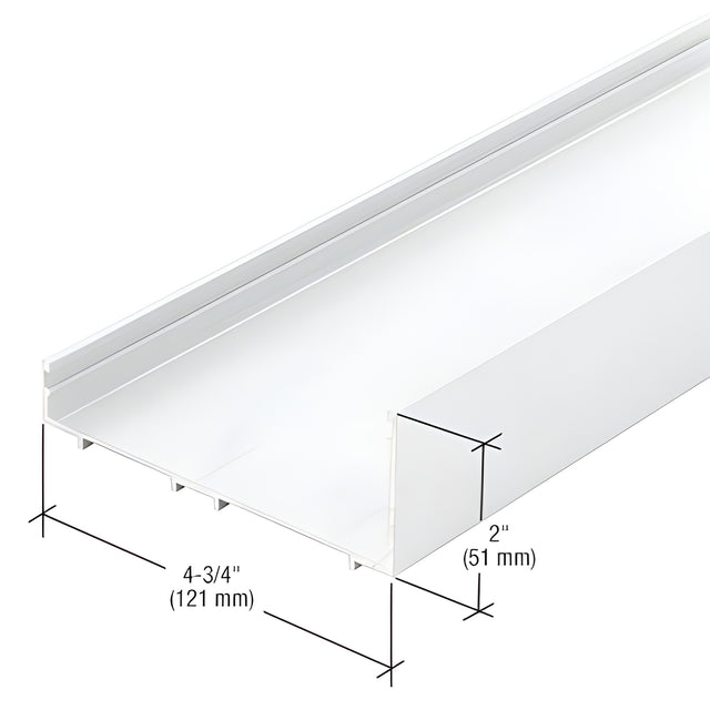 CRL-U.S. Aluminum White KYNAR® Paint Head and Sill Channel - 24'-2"
