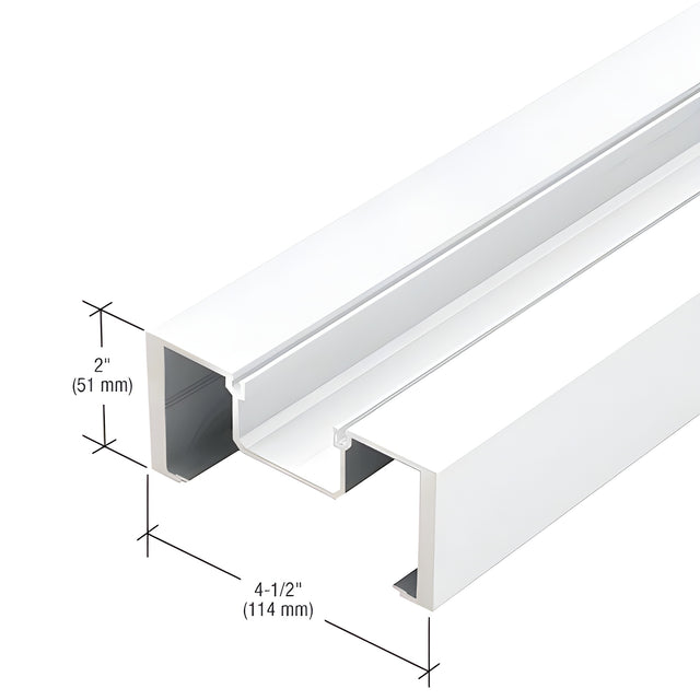 CRL-U.S. Aluminum White KYNAR® Paint Heavy-Wall Vertical Mullion - 24'-2"