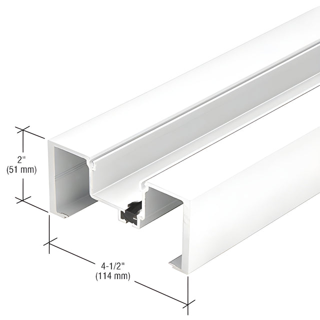 CRL-U.S. Aluminum White KYNAR® Paint Heavy-Wall Vertical Mullion, Thermally Improved - 24'-2"