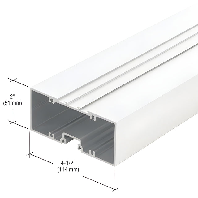 CRL-U.S. Aluminum White KYNAR® Paint Hollow Door Header, White KYNAR® Paint - 21'-4"