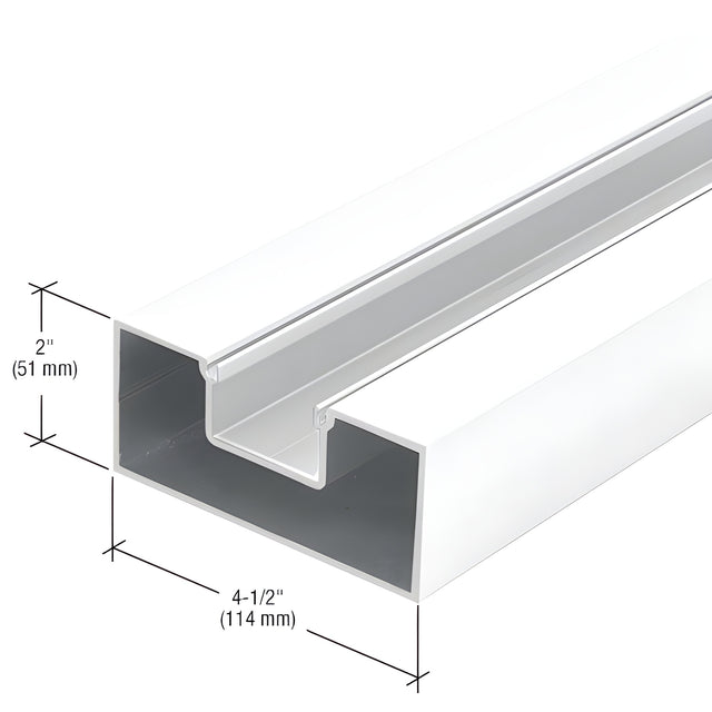 CRL-U.S. Aluminum White KYNAR® Paint Hollow Door Jamb Double Acting - 21'-9"