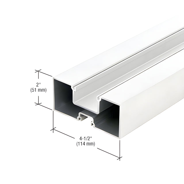 CRL-U.S. Aluminum White KYNAR® Paint Hollow Door Jamb Single Acting - 24'-2"