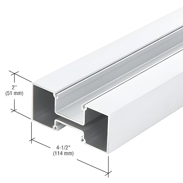 CRL-U.S. Aluminum White KYNAR® Paint Hollow Vertical Mullion - 24'-2"