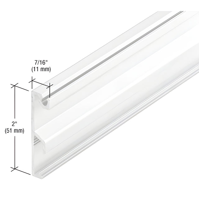 CRL-U.S. Aluminum White KYNAR® Paint Horizontal Face Cap - 24'-2"