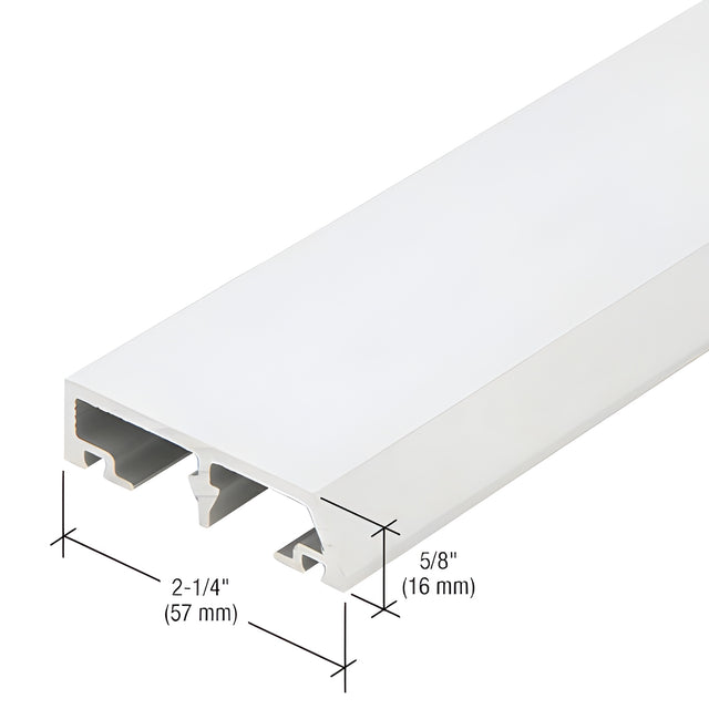 CRL-U.S. Aluminum White KYNAR® Paint Horizontal Face Cap - 24'-2"
