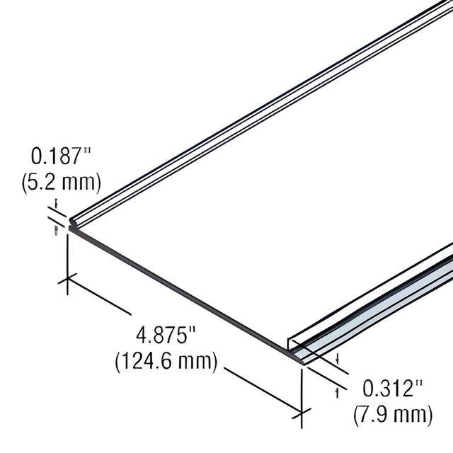 CRL-U.S. Aluminum White KYNAR® Paint Horizontal Insert for StormWall XL Mullions