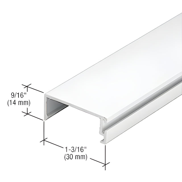 CRL-U.S. Aluminum White KYNAR® Paint IG500 Door Stop with Weatherseal - 21'-2"