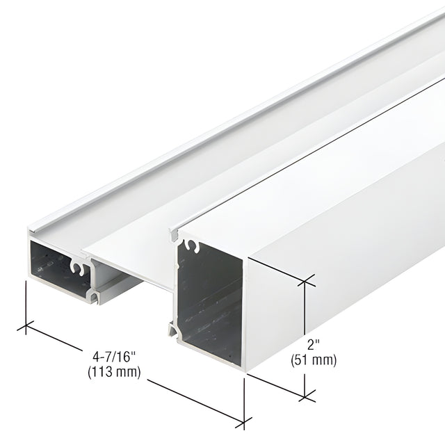 CRL-U.S. Aluminum White KYNAR® Paint Intermediate Horizontal Mullion - 24'-2"