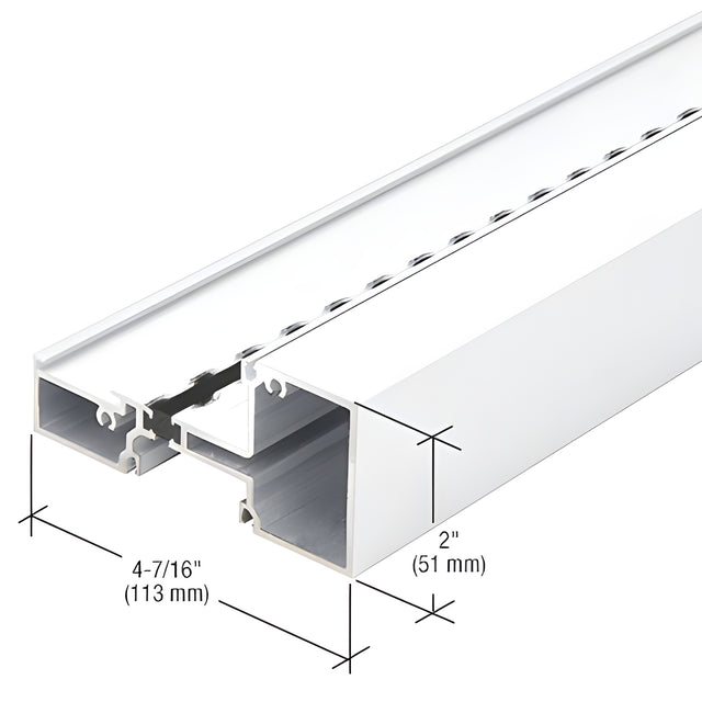 CRL-U.S. Aluminum White KYNAR® Paint Intermediate Horizontal Mullion, Thermally Improved - 24'-2"