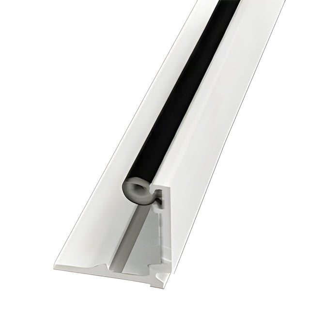 CRL-U.S. Aluminum White KYNAR® Paint Jamb Channel Closure with Weatherstrip, 24'-2"