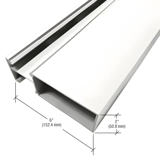 CRL-U.S. Aluminum White KYNAR® Paint OS-2 Captured Vertical Mullion for 1" Glazing OS-2 - 24'-2"