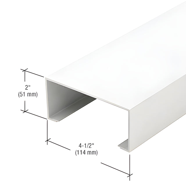 CRL-U.S. Aluminum White KYNAR® Paint Open Back Door Jamb - 24'-2"