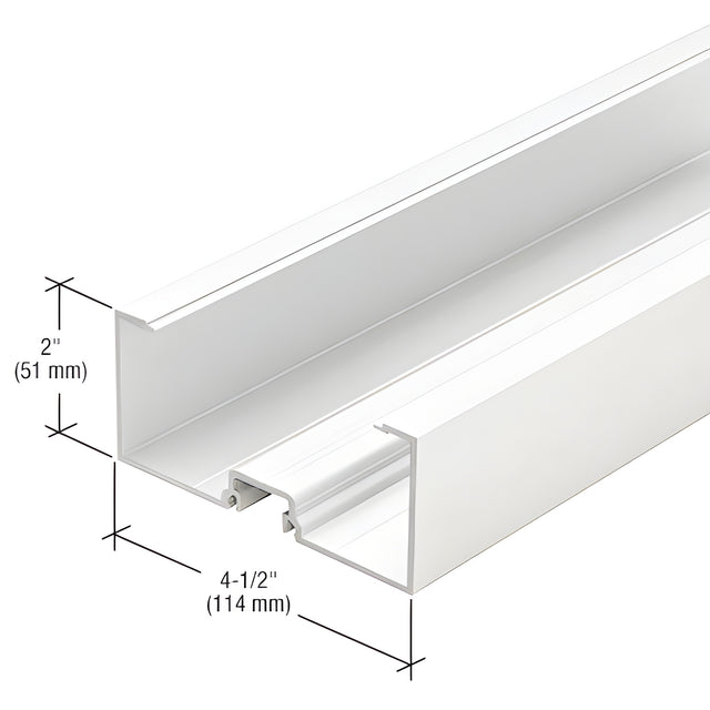 CRL-U.S. Aluminum White KYNAR® Paint Open Back Door Jamb Single Acting - 24'-2"