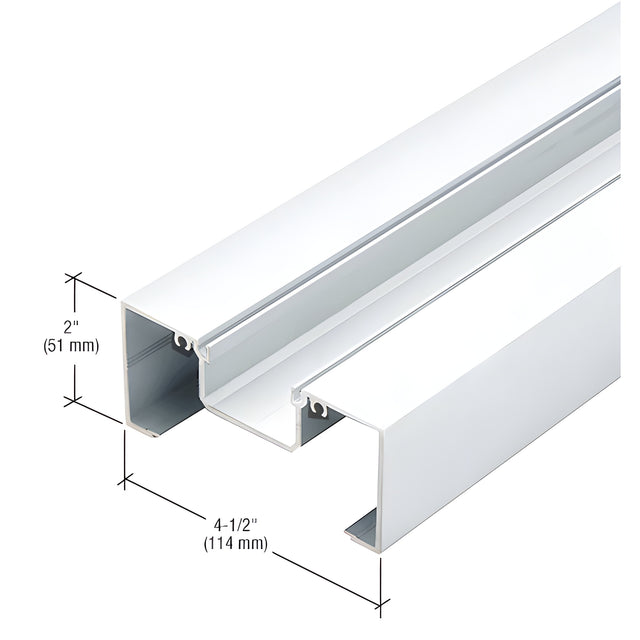 CRL-U.S. Aluminum White KYNAR® Paint Open Back Head/Jamb Mullion - 24'-2"