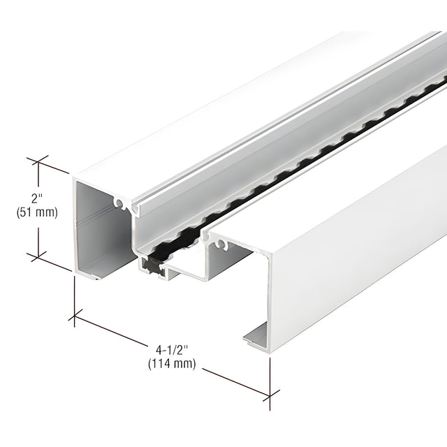 CRL-U.S. Aluminum White KYNAR® Paint Open Back Head/Jamb Mullion Thermally Improved - 24'-2"