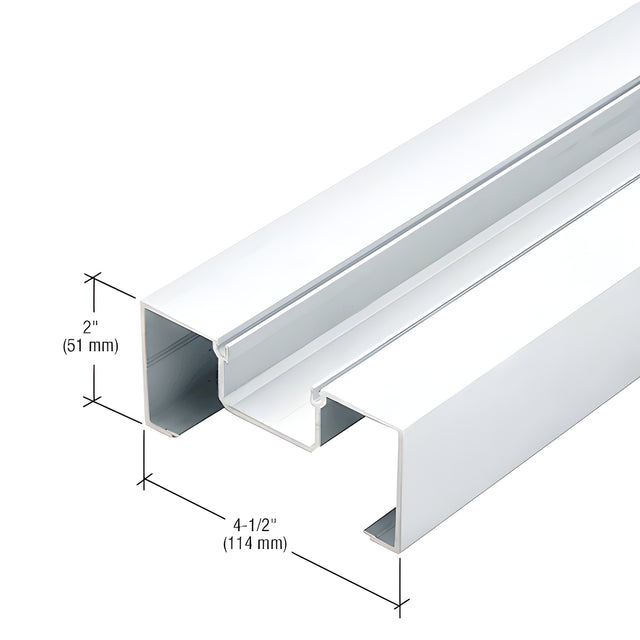 CRL-U.S. Aluminum White KYNAR® Paint Open Back Vertical Mullion for 1" Glazing - 24'-2"