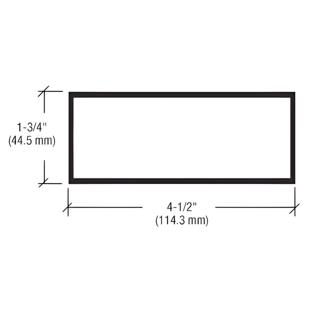 CRL-U.S. Aluminum White KYNAR® Paint Rectangular Tube 4.5" x 1.75" x 0.094" - 24'-2"