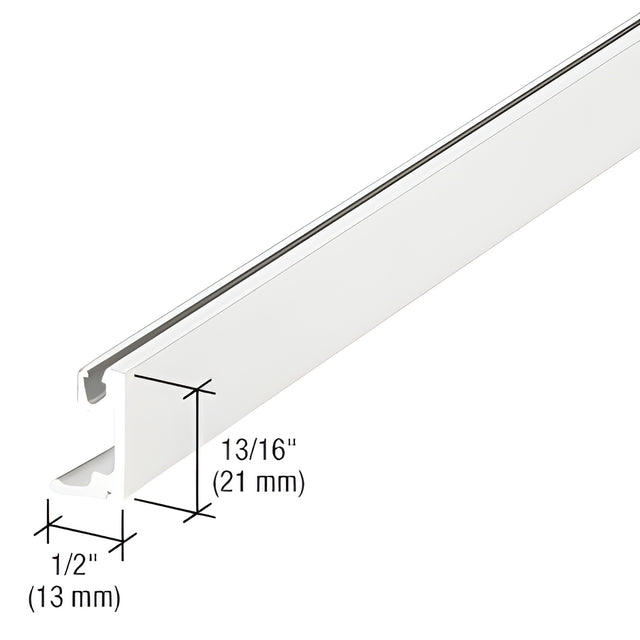 CRL-U.S. Aluminum White KYNAR® Paint Sash Face for 1" Glass - 24'-2"
