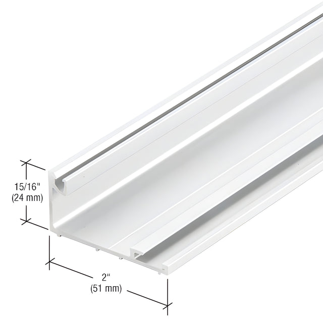 CRL-U.S. Aluminum White KYNAR® Paint Sash Gutter - 24'-2"