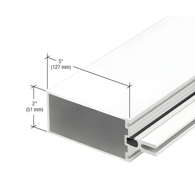 CRL-U.S. Aluminum White KYNAR® Paint Series 2200 Thermally Broken 5" Tubular Mullion, Bone White KYNAR®, 24'-2"