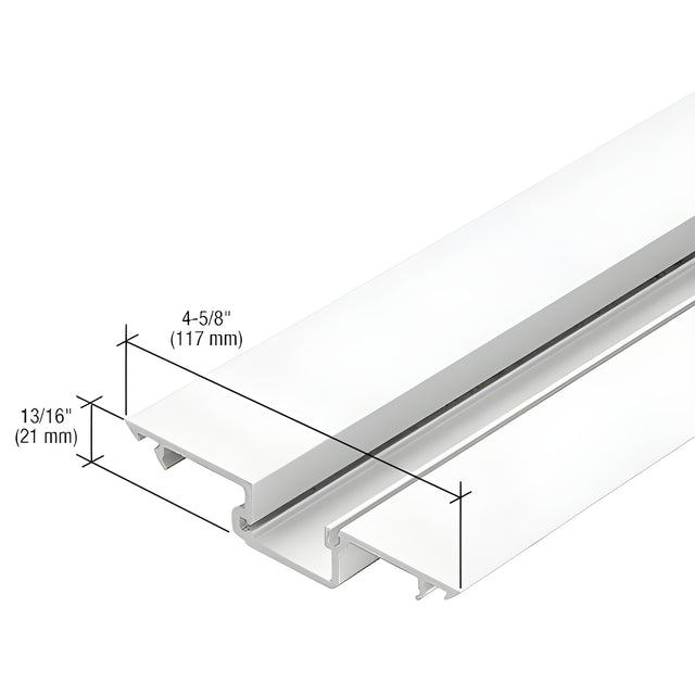 CRL-U.S. Aluminum White KYNAR® Paint Shallow Pocket Insert - 24'-2"