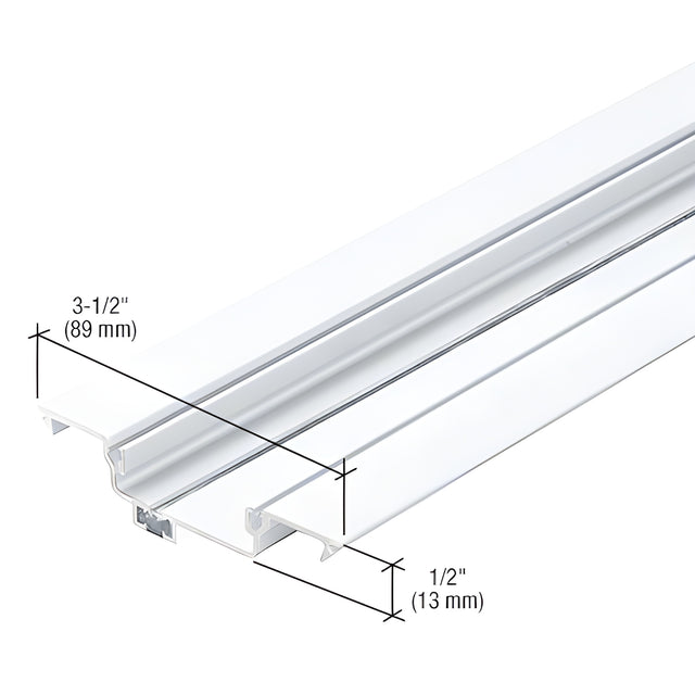 CRL-U.S. Aluminum White KYNAR® Paint Shallow Pocket Insert Thermally Improved - 24'-2"