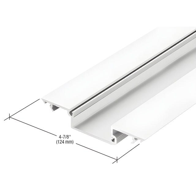 CRL-U.S. Aluminum White KYNAR® Paint Shallow Pocket Insert for 1-5/16" Glass - 24'-2"
