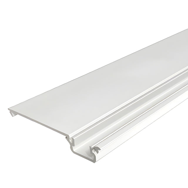 CRL-U.S. Aluminum White KYNAR® Paint Shallow Pocket Vertical Insert for 1/4" Glazing - 24'-2"