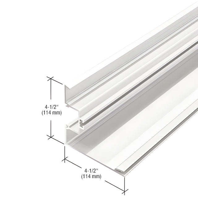 CRL-U.S. Aluminum White KYNAR® Paint Single Pocket Corner Post Half Section - 24'-2"