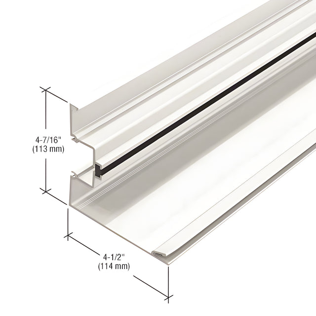 CRL-U.S. Aluminum White KYNAR® Paint Single Pocket Corner Post Half Section, Thermally Improved - 24'-2"