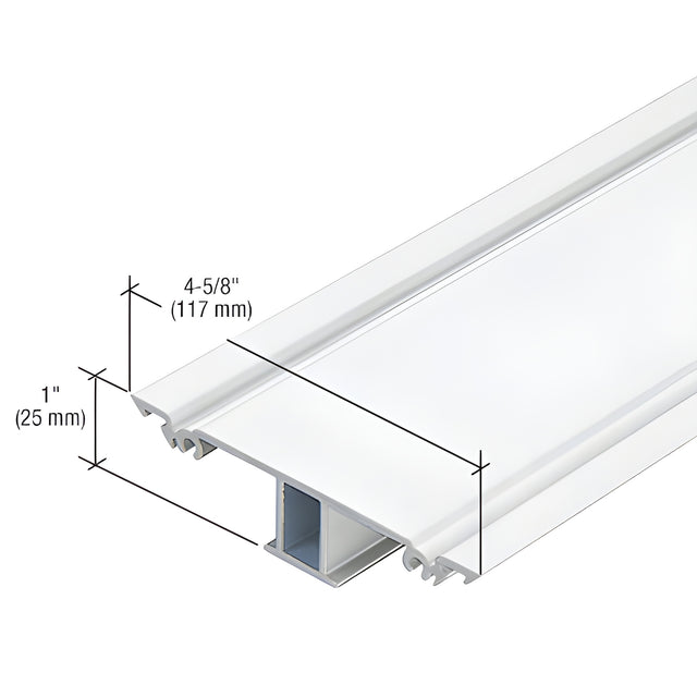 CRL-U.S. Aluminum White KYNAR® Paint Snap-In Flat Insert - 24'-2"