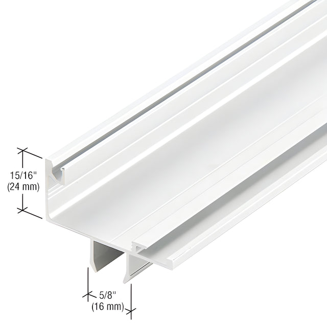 CRL-U.S. Aluminum White KYNAR® Paint Snap-In Sash-Gutter - 24'-2"