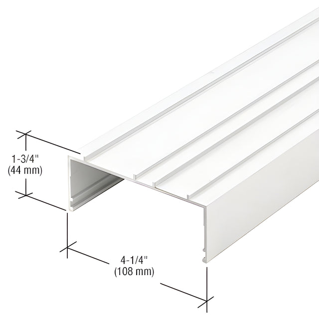 CRL-U.S. Aluminum White KYNAR® Paint Stacking Head and Sill Channel - 24'-2"