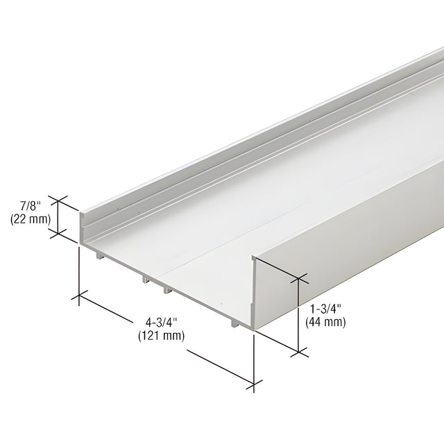 CRL-U.S. Aluminum White KYNAR® Paint Stacking Head and Sill Channel - 24'-2"