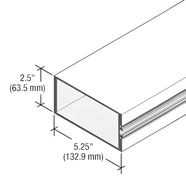 CRL-U.S. Aluminum White KYNAR® Paint Structural Glazed Vertical Mullion for StormWall XL