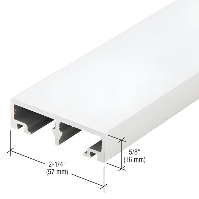 CRL-U.S. Aluminum White KYNAR® Paint Vertical Face Cap - 24'-2"