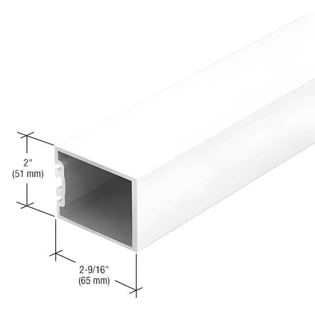 CRL-U.S. Aluminum White KYNAR® Paint Vertical Mullion for OS-2 Systems - 24'-2"