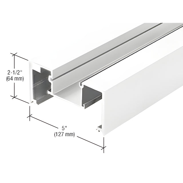 CRL-U.S. Aluminum White KYNAR® Paint Vertical Mullion for Series BR606, 24'-2"