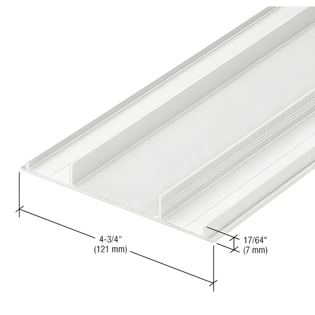 CRL-U.S. Aluminum White KYNAR® Paint Vertical Snap-In Insert for TW701 - 24'-2"