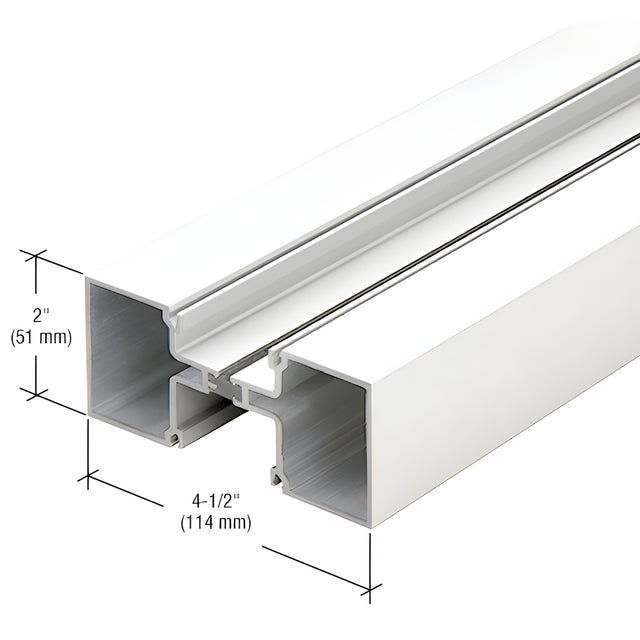 CRL-U.S. Aluminum White KYNAR® Paint Vertical Stacking Mullion, Thermally Improved - 24'-2"