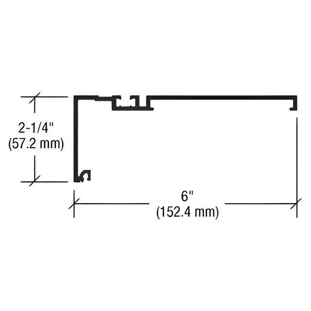 CRL-U.S. Aluminum White KYNAR® Paint Wall Jamb for 1" Glass, 24'-2"