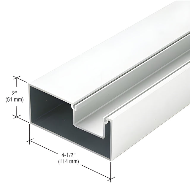 CRL-U.S. Aluminum White KYNAR® Paint Window Wall Hollow Door Jamb - 21'-9"