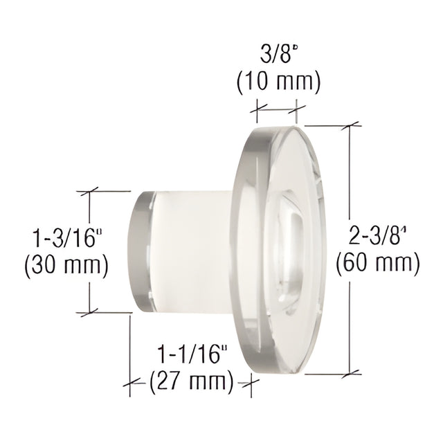 CRL UV Bond Solid Glass Door Knob