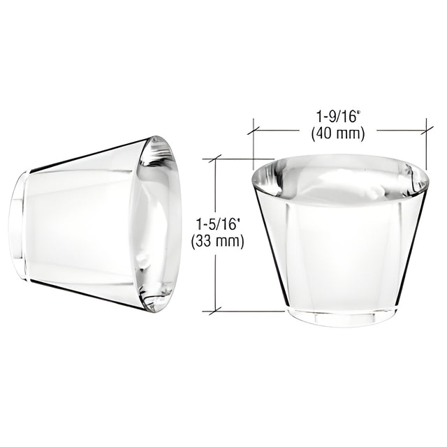 CRL UV Bonded Concave Glass Knob