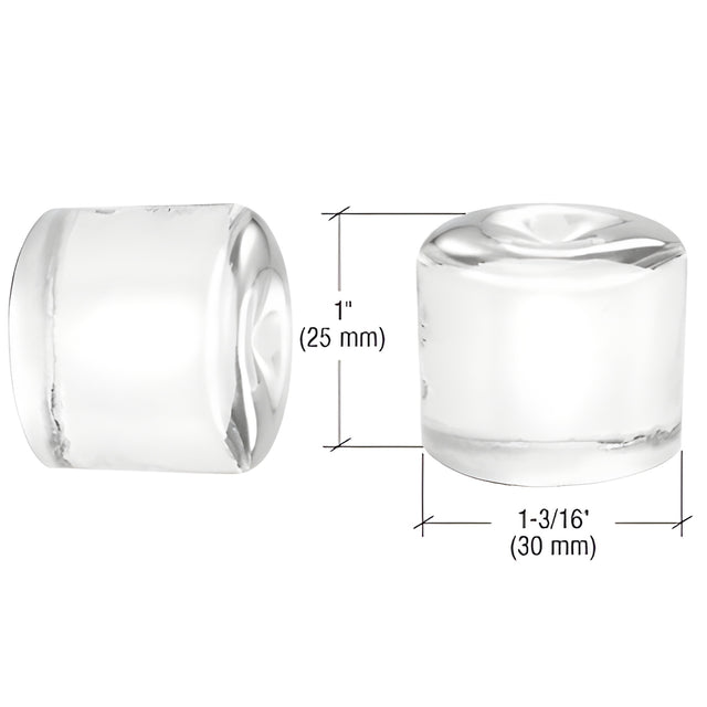 CRL UV Bonded Straight Glass Knob