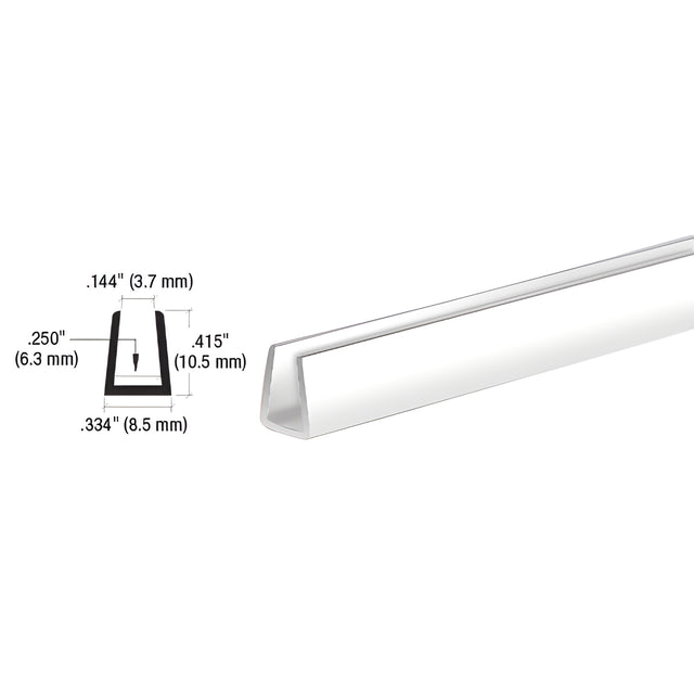 CRL White 1/4" Plastic Edge Molding