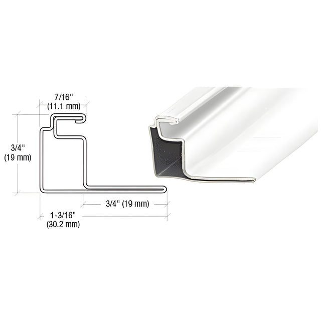 CRL White 3/4" Roll Formed Aluminum Standoff Screen Frame - 144"